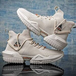 Suprate Men's European Beige Trainers Running Athletic Platform Sneakers sz 39